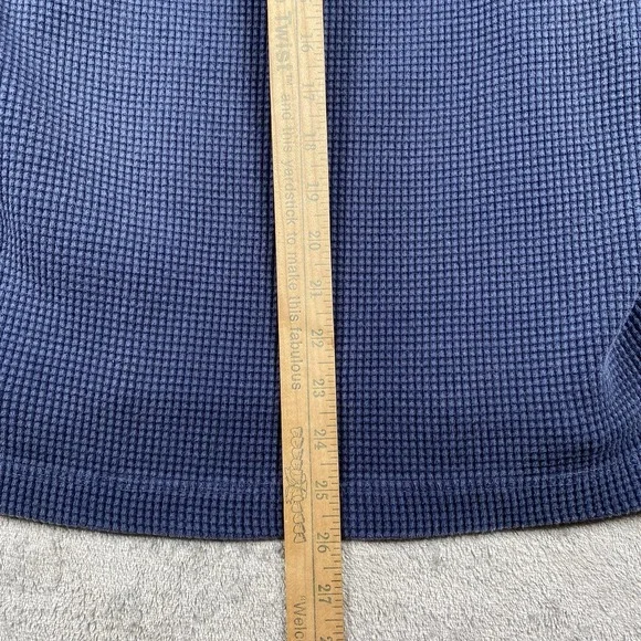 American Giant Shirt Mens Size M Blue Thermal Waffle Long Sleeve Made In USA - Picture 15 of 15